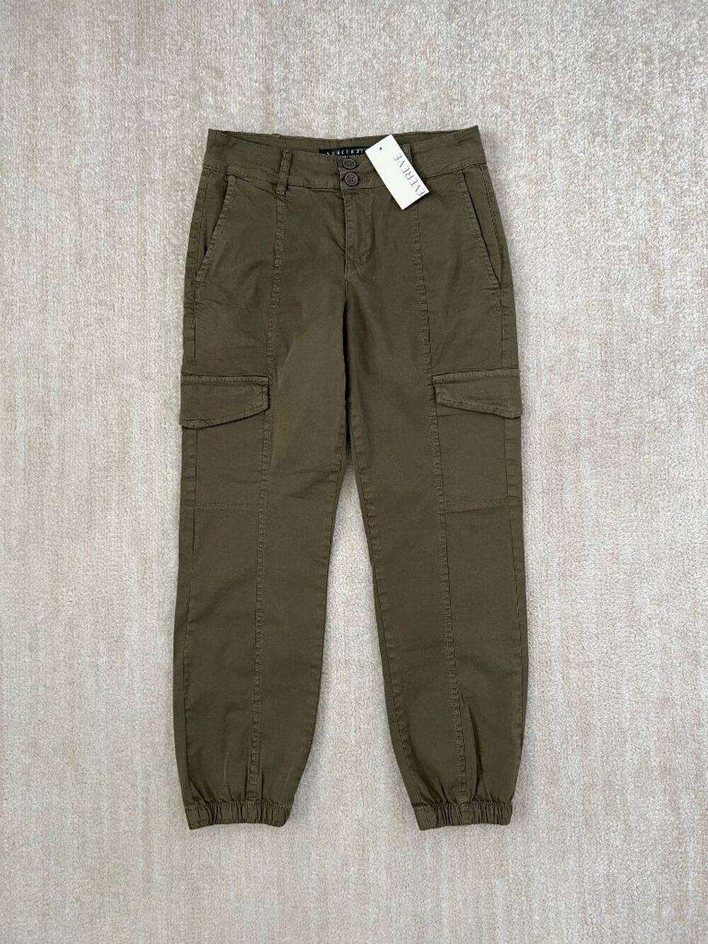 NWT Sanctuary Rebel Surplus Ankle Cropped Cotton Pants 26 Green